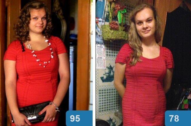 الفتيات قبل وبعد خسارة الوزن في 4 أسابيع مع حمية ماجي